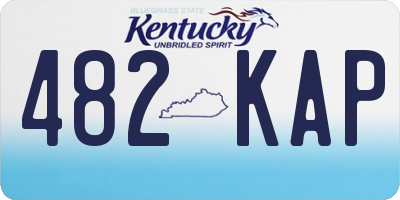 KY license plate 482KAP