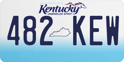 KY license plate 482KEW