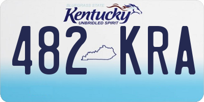KY license plate 482KRA
