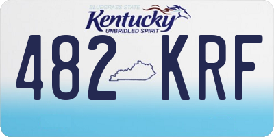KY license plate 482KRF
