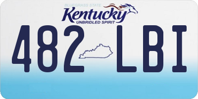KY license plate 482LBI