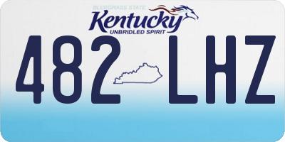 KY license plate 482LHZ