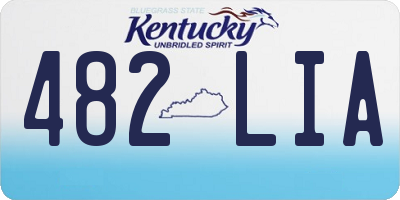 KY license plate 482LIA