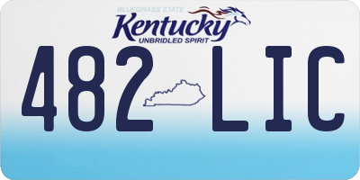 KY license plate 482LIC