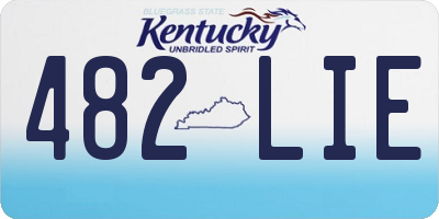 KY license plate 482LIE