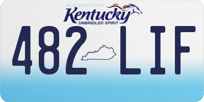 KY license plate 482LIF