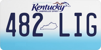 KY license plate 482LIG