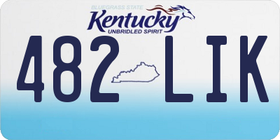 KY license plate 482LIK