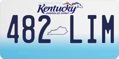 KY license plate 482LIM