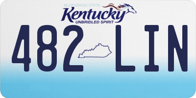 KY license plate 482LIN