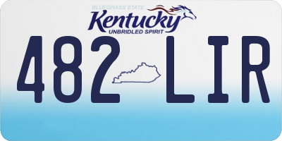 KY license plate 482LIR