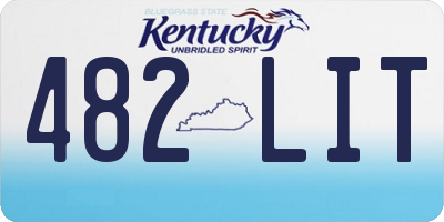 KY license plate 482LIT