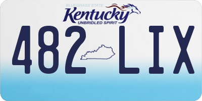 KY license plate 482LIX