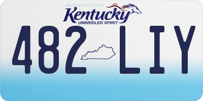 KY license plate 482LIY