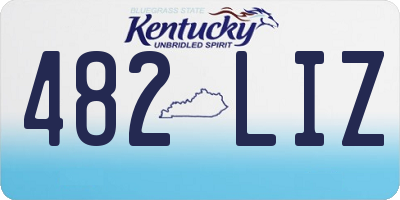 KY license plate 482LIZ