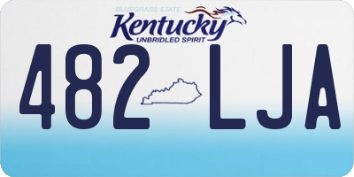 KY license plate 482LJA