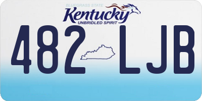 KY license plate 482LJB