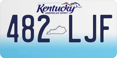 KY license plate 482LJF