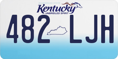 KY license plate 482LJH