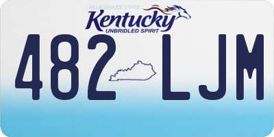 KY license plate 482LJM