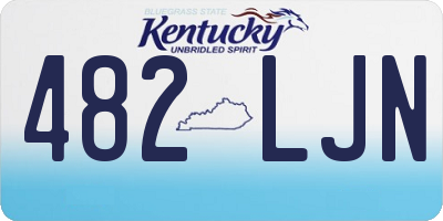 KY license plate 482LJN