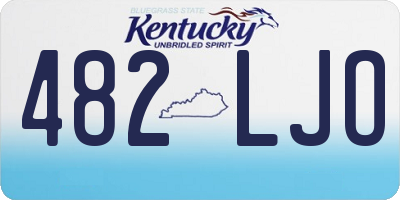 KY license plate 482LJO