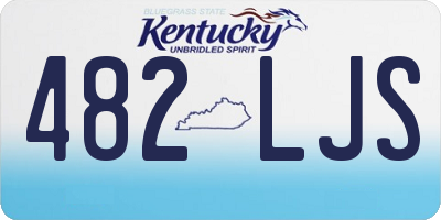 KY license plate 482LJS