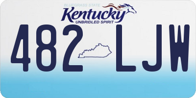 KY license plate 482LJW