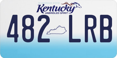 KY license plate 482LRB