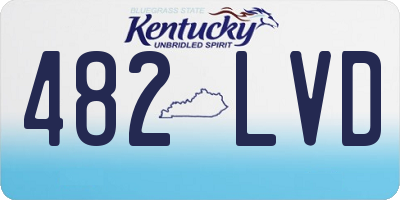 KY license plate 482LVD
