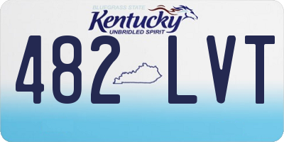 KY license plate 482LVT
