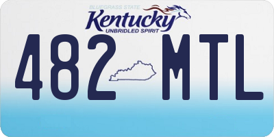 KY license plate 482MTL