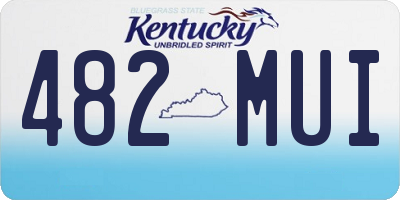 KY license plate 482MUI
