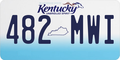 KY license plate 482MWI