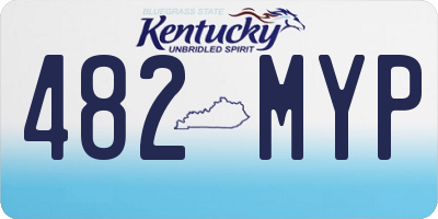 KY license plate 482MYP