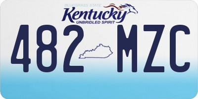 KY license plate 482MZC