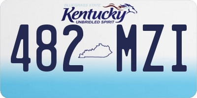 KY license plate 482MZI