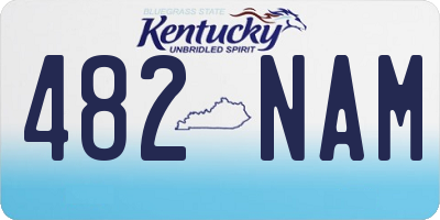 KY license plate 482NAM