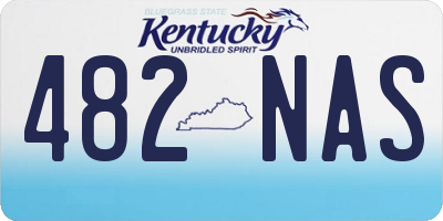 KY license plate 482NAS
