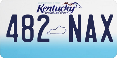 KY license plate 482NAX