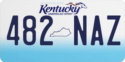 KY license plate 482NAZ