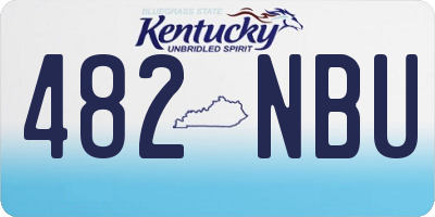 KY license plate 482NBU