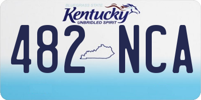 KY license plate 482NCA