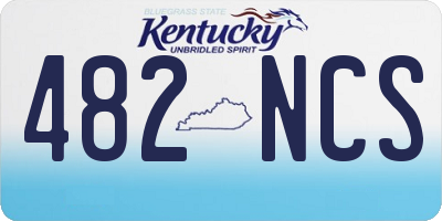 KY license plate 482NCS
