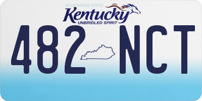 KY license plate 482NCT
