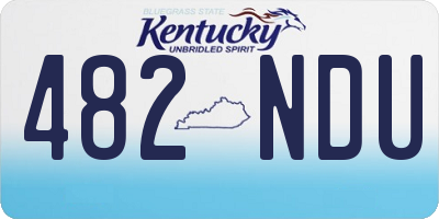 KY license plate 482NDU