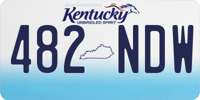 KY license plate 482NDW