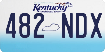 KY license plate 482NDX