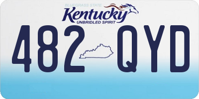 KY license plate 482QYD