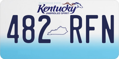 KY license plate 482RFN